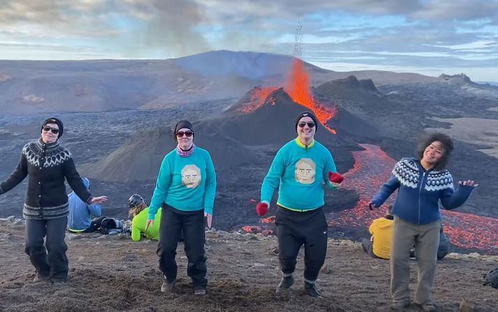 Flosi og hópurinn tók upp skemmtilegt myndband. 