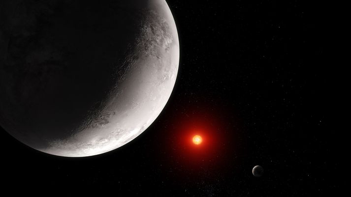 Trappist-1 c er líklega berskjaldaður berghnöttur sem snýr alltaf sömu hliðinni að móðurstjörnunni. Hitinn á daghliðinni mældist um 107 gráður á Celsíus.