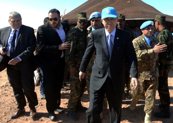 Ban Ki-moon átti fund með fulltrúum sjálfstæðishreyfingarinnar Polisario fyrr í vikunni.