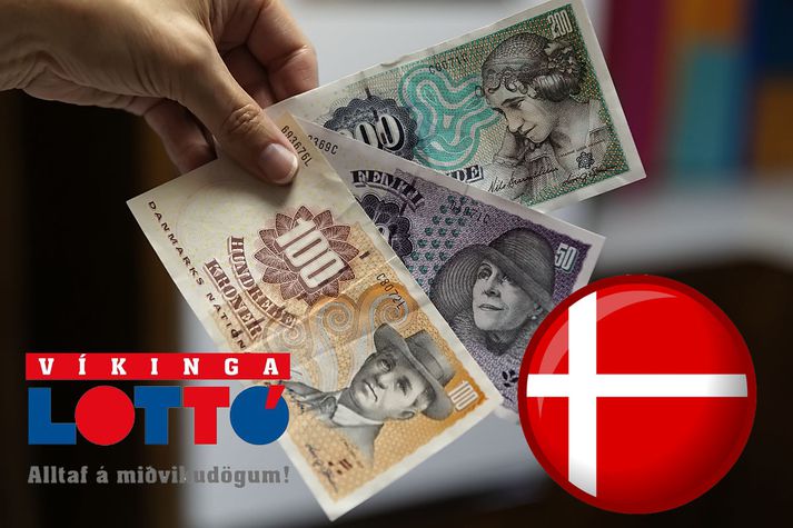 Hann var heppinn Daninn sem hlaut fyrsta vinning í Víkingalottóinu í kvöld