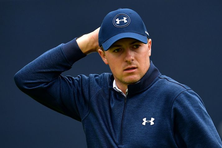 Jordan Spieth hefur átt erfitt uppdráttar á Opna breska.