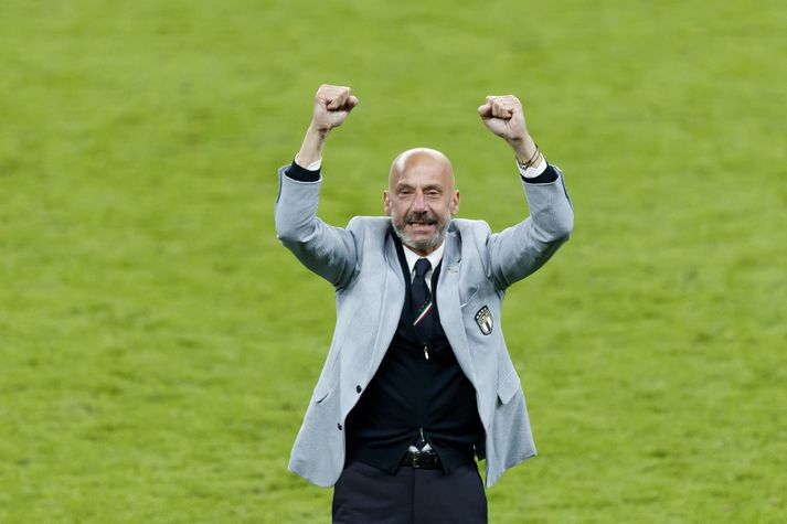 Gianluca Vialli er aðstoðarmaður Roberto Mancini hjá Ítalíu.