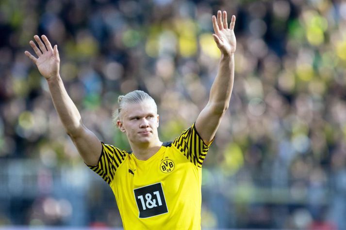 Erling Haaland kveður Dortmund í sumar og heldur að öllum líkindum til Manchester City.