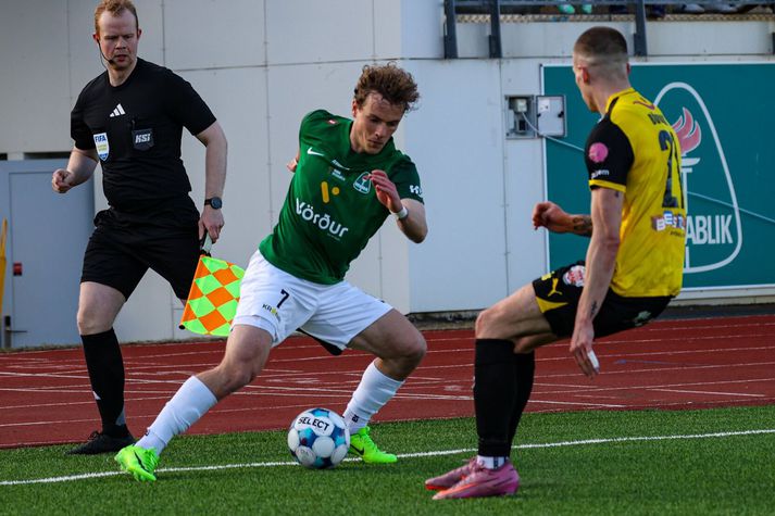 Höskuldur Gunnlaugsson kom Blikum yfir úr vítaspyrnu.