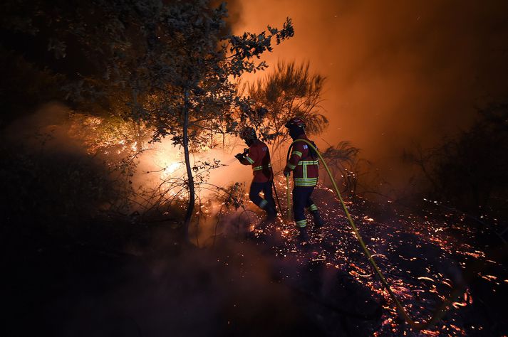 Um 1.200 slökkviliðsmenn hafa barist við skógareldana á Portúgal.