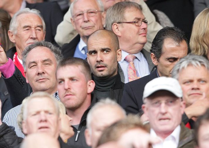 Guardiola á Old Trafford 4. maí 2011.