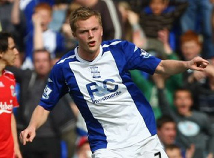 Sebastian Larsson kom Birmingham í 2-0 gegn Liverpool en það dugði ekki til sigurs