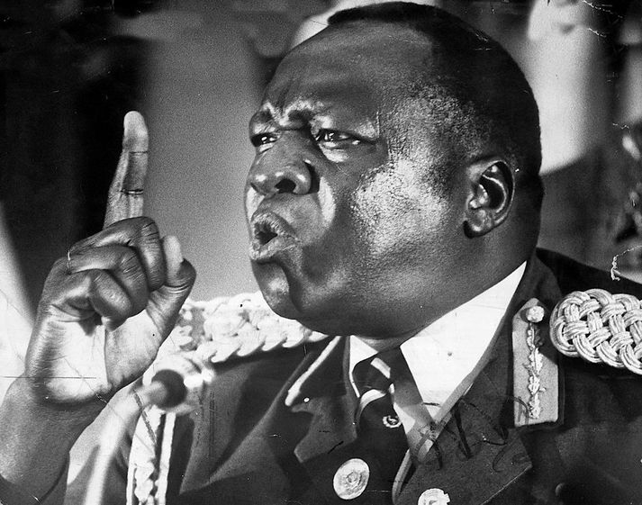 Idi Amin komst til valda í Úganda 1971 en var steypt af stóli átta árum seinna.