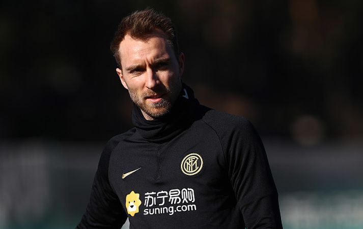 Eriksen á æfingu Inter.