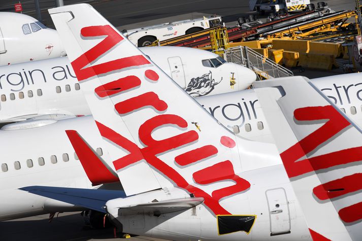 Starfsemi Virgin Australia stöðvaðist vegna faraldursins.