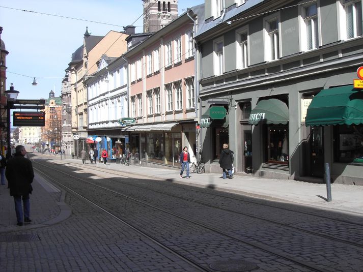 Frá miðbæ Norrköping.