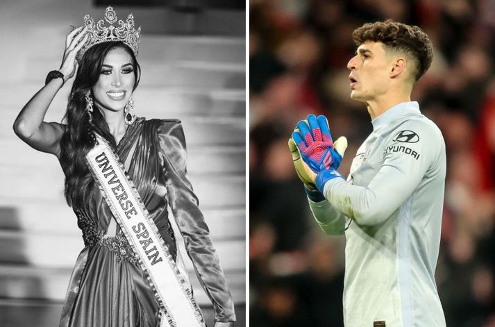 Andrea Martínez og Kepa Arrizabalaga hafa verið par síðan í janúar.