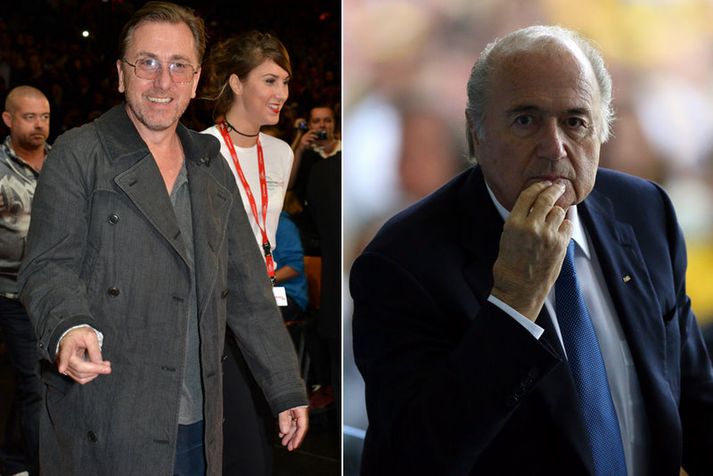 Tim Roth og Sepp Blatter.