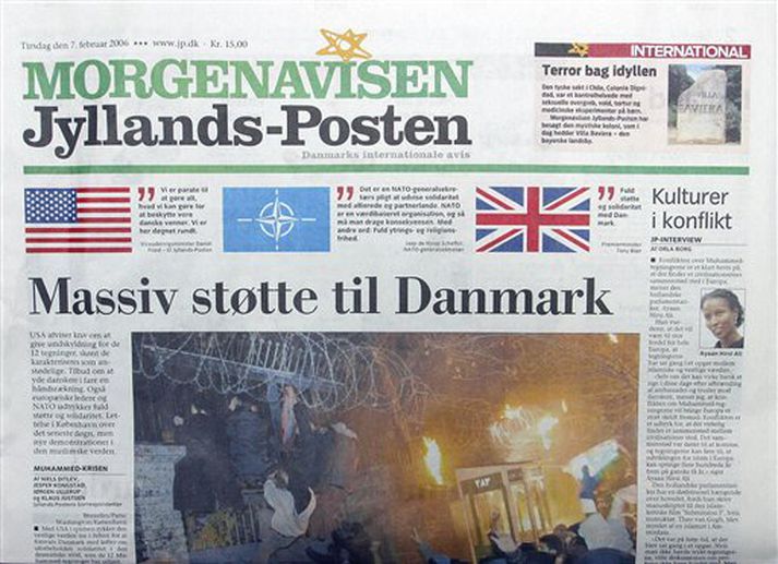 Forsíða Jótlandspóstsins í gær.
