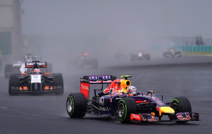 Ricciardo vann sína aðra keppni í Ungverjalandi í dag.