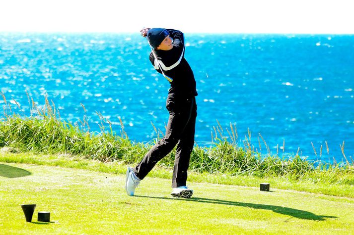 Kristófer Orri Gylfason lék manna best á fyrsta dei Íslandsmótsins í golfi.