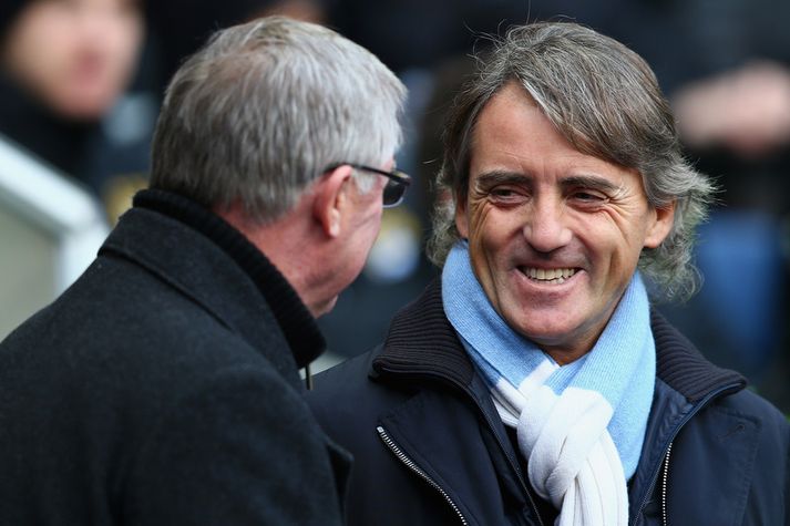 Robert Mancini og Sir Alex.