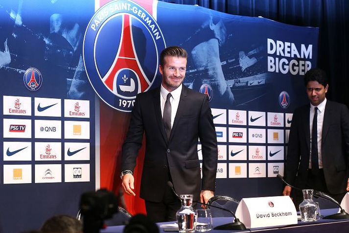 Beckham var kynntur á blaðamannafundi hjá PSG í gær. Þar á bæ ætlast menn til mikils af honum.