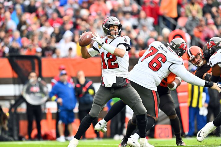 Tom Brady er nú leikmaður Tampa Bay Buccaneers en verður með lausan samning eftir tímabilið.