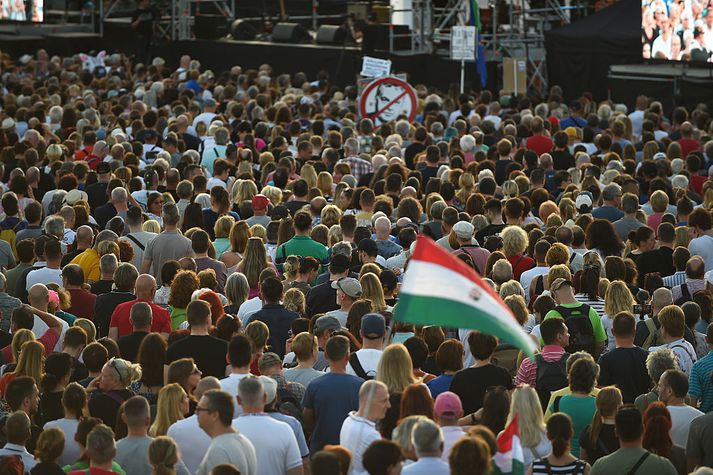 Þúsundir komu saman í Búdapest í september til að krefjast heiðarlegri stjórnmála.
