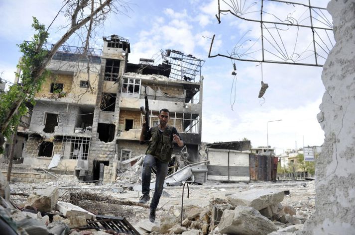 Uppreisnarmaður í Aleppo.