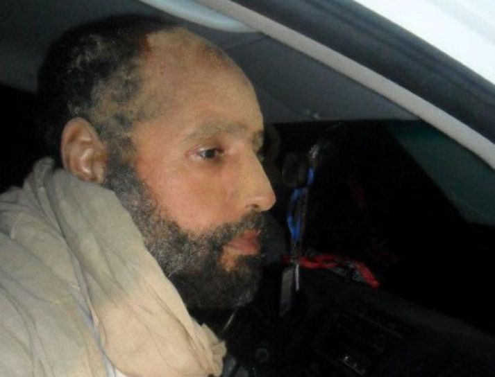 Saif Gaddafi, sonur og fyrrverandi erfingi Muammars Gaddafi.