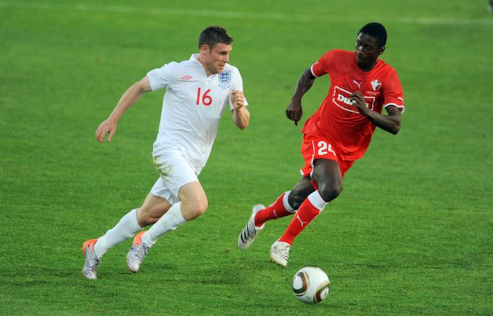James Milner í leik með enska landsliðinu.