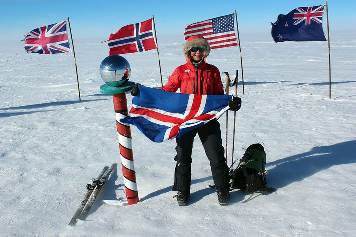 Vilborg Arna Gissurardóttir á Norðurpólnum.