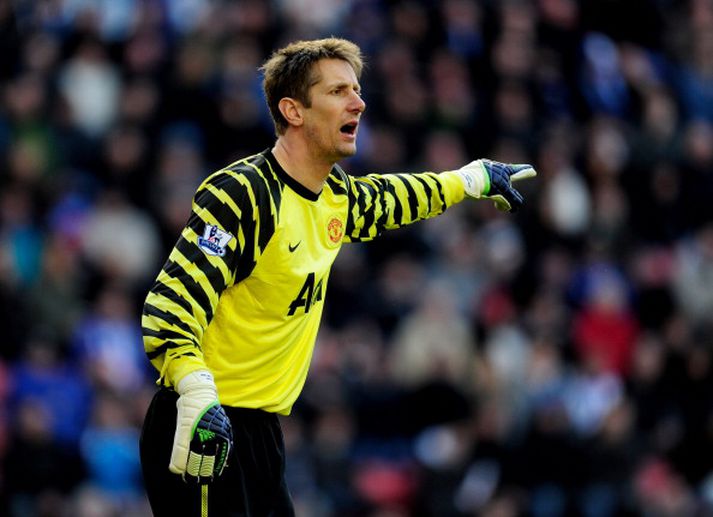 van der Sar lék vel í dag.