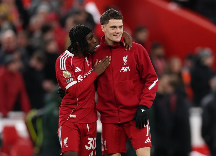 Jeremie Frimpong og Florian Wirtz áttu ríkan þátt í sigri Liverpool í gær.