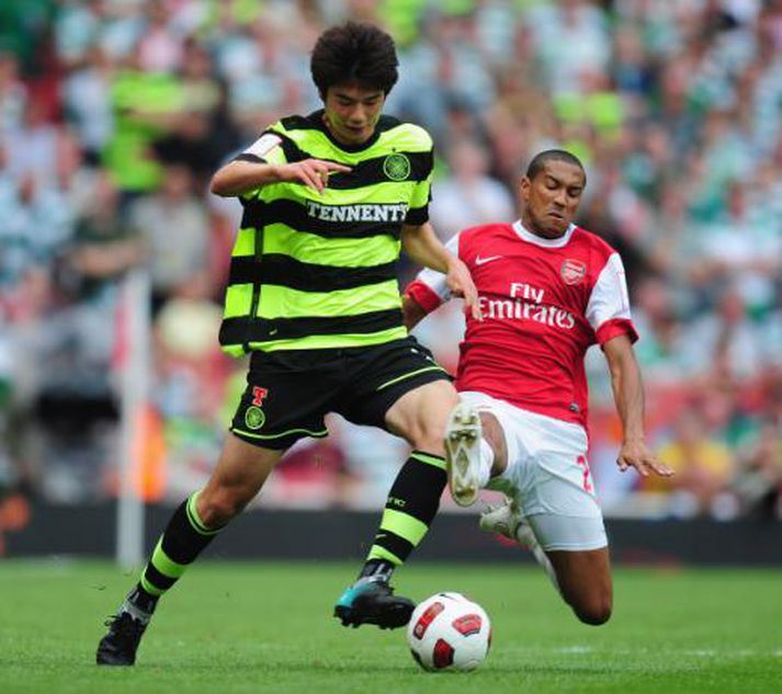 Úr leik Arsenal og Celtic.
