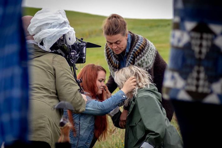 Frá tökum á kvikmyndinni Hvernig á að vera klassa drusla. Með aðalhlutverk fóru Steinunn Ólína Þorsteinsdóttir, Ásta Júlía Elíasdóttir og Ylfa Marín Haraldsdóttir. 