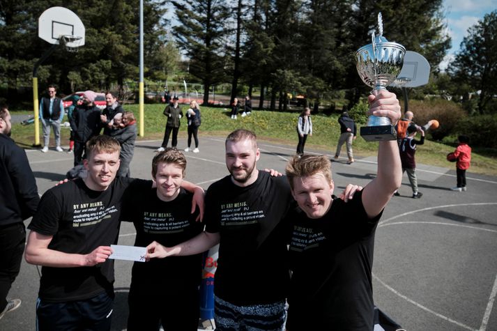 Sigurlið Streetball móts X977 síðasta sumars. Mótið fer fram á Klambratúni í Reykjavík næsta laugardag. Myndir/Anton Brink.