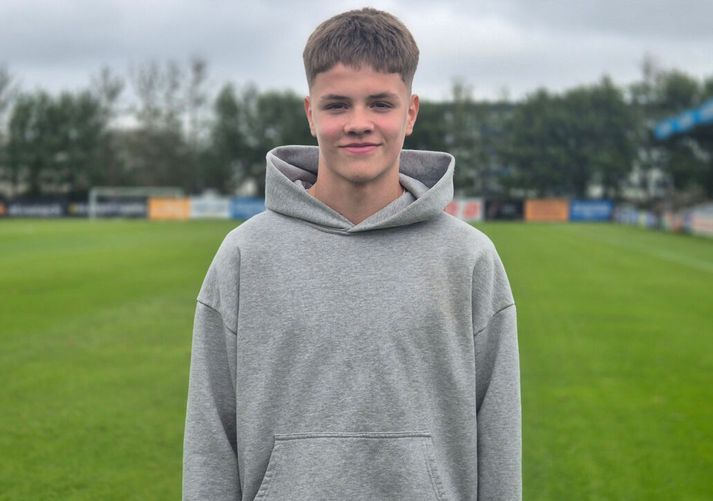 Alexander Rafn Pálmason er enn í grunnskóla.