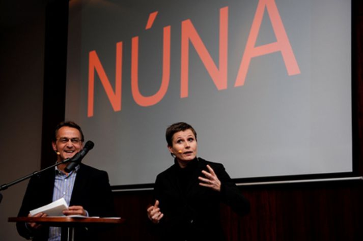 Þórólfur Árnason, forstjóri Skýrr, og Svafa Grönfeldt, rektor HR, á fundinum í síðustu viku.