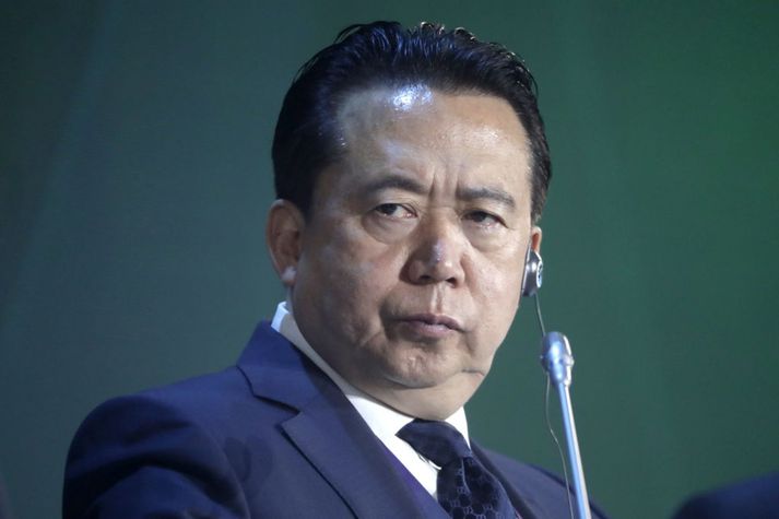 Meng Hongwei tók við embætti forseta Interpol árið 2016, en lét af embætti haustið 2018 eftir að hann var handtekinn.