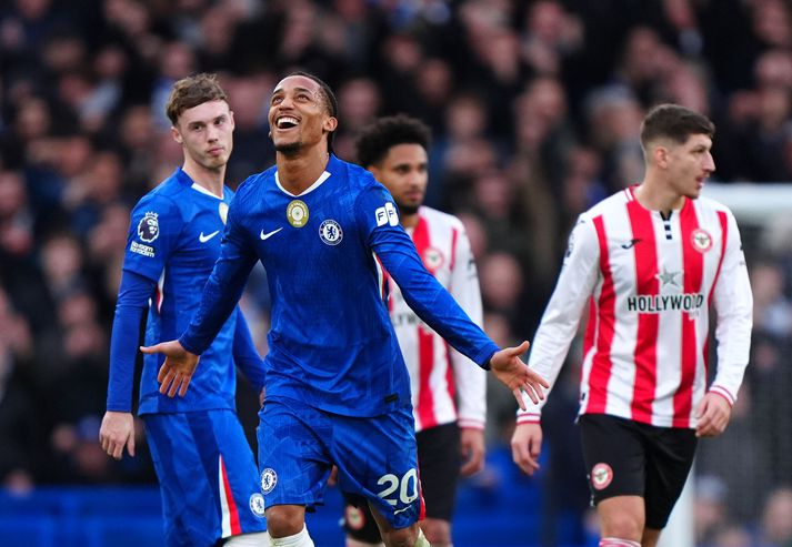 Joao Pedro kom Chelsea á bragðið með fyrsta marki leiksins í dag.