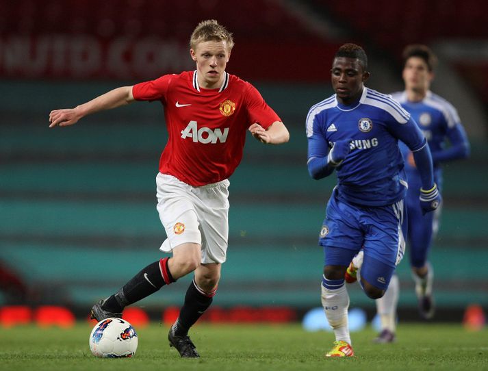 Dæhli í leik gegn Chelsea. Hann þótti eiga bjarta framtíð fyrir sér hjá United og salan kemur mörgum á óvart.