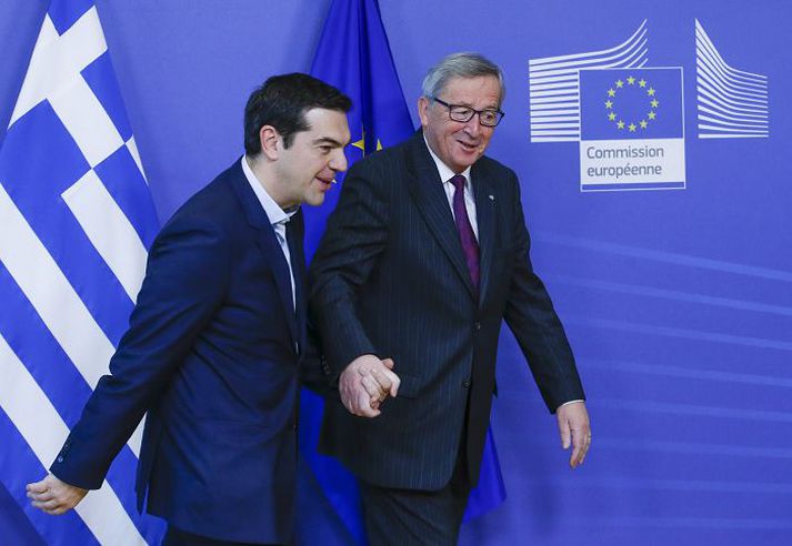 Alexis Tsipras, forsætisráðherra Grikkja og Jean Claude Juncker, forseti framkvæmdastjórnar Evrópusambandsins.