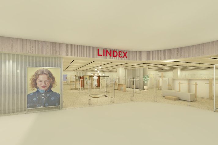 Tölvuteikning af fyrirhugaðri verslun Lindex í Smáralind.
