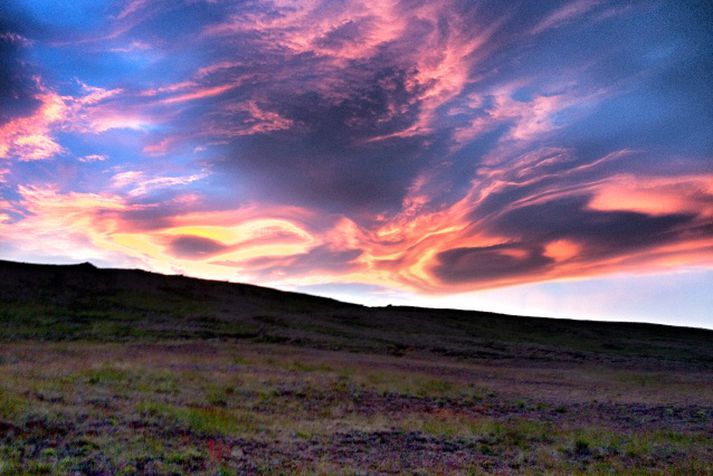 Þessa fallegu mynd tók Veigar þegar hann var við Hreðarvatnsskála.