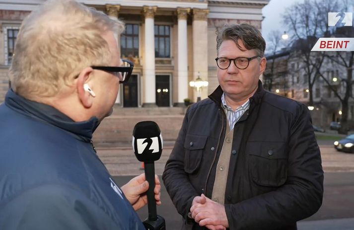 Heimir Már Pétursson og Andrés Magnússon í Helsinki.