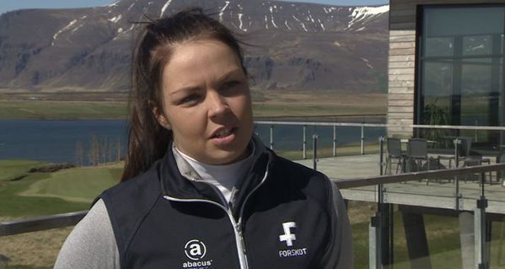 Valdís Þóra Jónsdóttir spilar í Mosfellsbæ um helgina en getur ekki aflað sér verðlaunafjár erlendis þessar vikurnar.