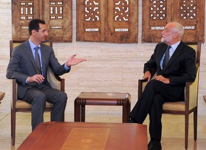 Bashar al-Assad, forseti Sýrlands, fundaði með formanni Alþjóðanefndar Rauða Krossins á síðasta ári.