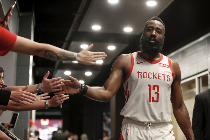 James Harden spilar fyrir Houston Rockets