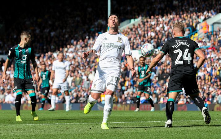 Pablo Hernandez skoraði sigurmark Wigan í dag, því miður í sitt eigið net.