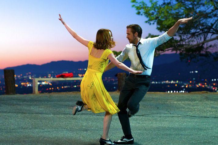 Emma Stone og Ryan Goslings í La La Land.
