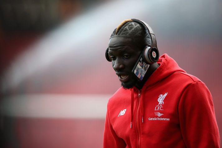 Mamadou Sakho lendir á Englandi í dag.