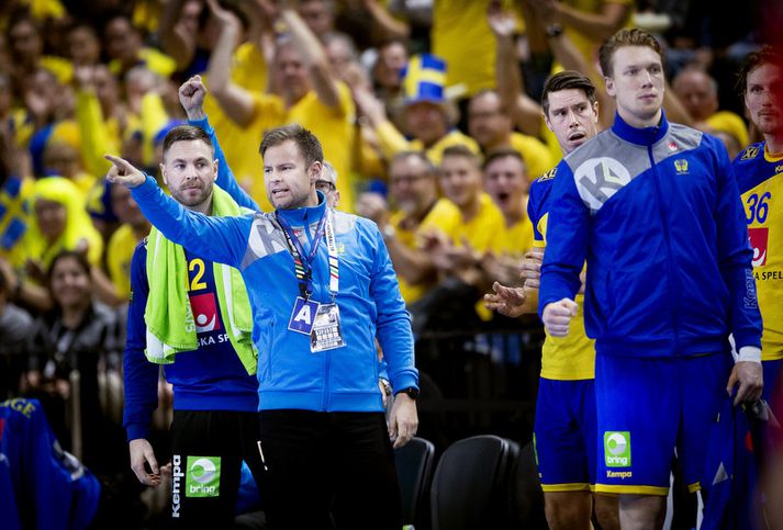 Kristján Andrésson og strákarnir hans í sænska landsliðinu hafa unnið alla sex leiki sína á HM í handbolta til þessa.