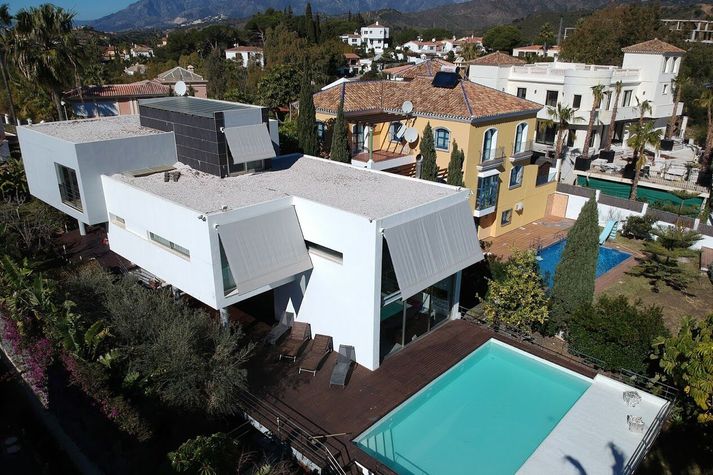 Húsið sem Sigurður og Sunna Elvíra bjuggu í á Spáni.